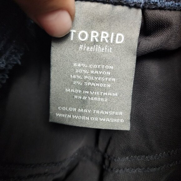 Torrid Jeans Womens 5X Dark Wash Stretch High Rise Lean Slim Boot - Picture 10 of 11